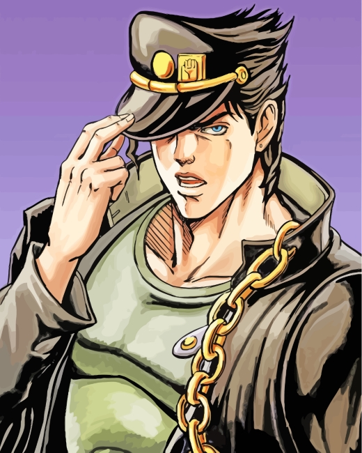 Jotaro Kujo Jojo Adventure paint by numbers