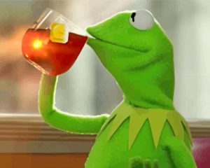 Kermit-drinking-tea-paint-by-number