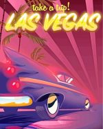 Las Vegas Vintage Poster paint by numbers