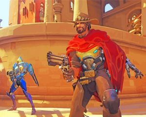 McCree Overwatch Game paint by numbers