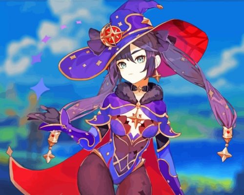 Mona Genshin Impact paint by numbers