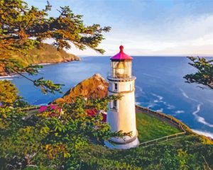 Oregon Lighthouse paint by numbers