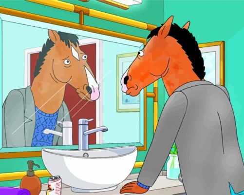Aesthetic BoJack Horsema paint by numbersn 