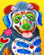 Aesthetic Sugar Skull Dog paint by numbers