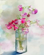 Aesthetic Sweet Peas paint by numbers