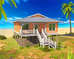 Beach Cottage paint by numbers