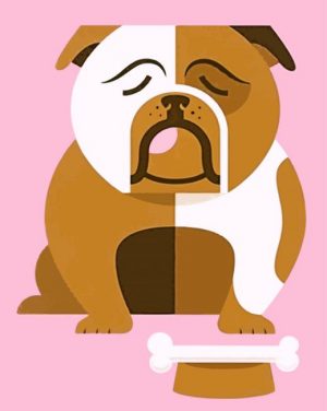 brown bulldog paint by numbers