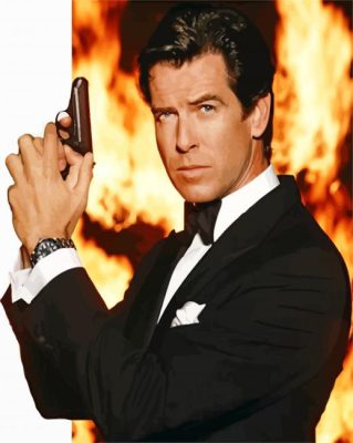 James Bond Pierce Brosnan paint by numbers