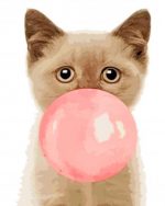 Kitty And Bubble Gum paint by numbers