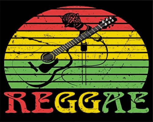 Reggae Music Poster paint by numbers