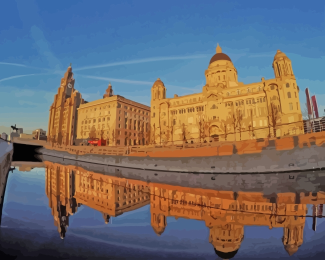 Royal Liver Building Paint by numbers