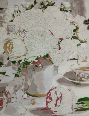 Numbered canva of flowers