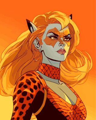 Cheetara ThunderCats paint by numbers