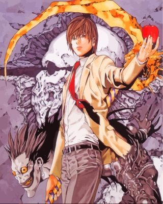 Light Yagami Manga Anime Paint by numbers
