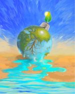 Planet Earth Bulb Paint by numbers