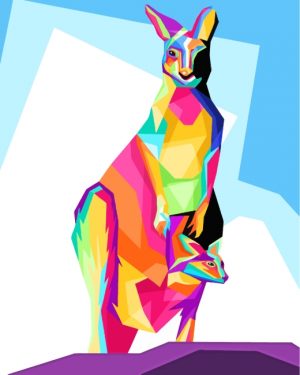Pop Art Kangaroo paint by numbers