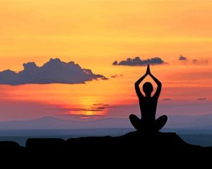 Yoga Girl Silhouette paint bynumbers