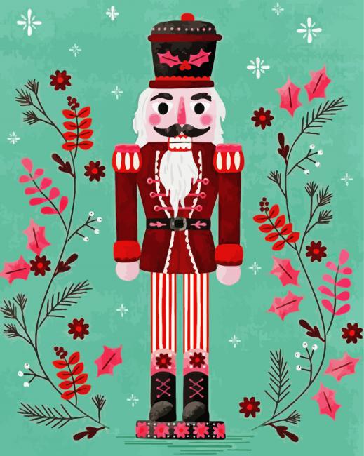 Aesthetic Nutcracker Illustration PAINT BY NUMBERS