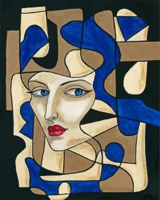 Aesthetic Cubism Lady paint by numbers 