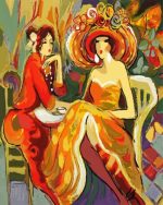 aesthetic deco ladies paint by numbers