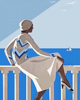 Deco Lady Illustration paint by numbers