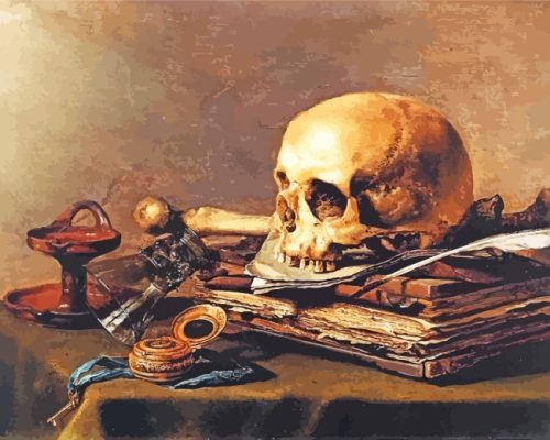 Vintage Skull Head paint by numbers