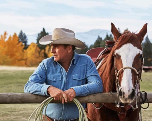 Yellowstone Cowboy paint by numbers