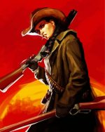 Aesthetic Cowgirl paint by numbers