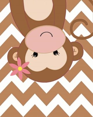 Aesthetic Cute Monkey panels paint by numbers