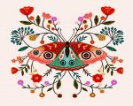 Aesthetic Floral Butterfly paint by numbers