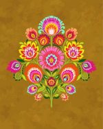 Aesthetic Flowers Illustration paint by numbers