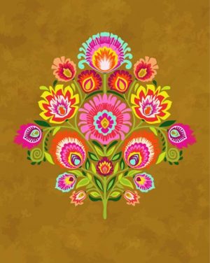 Aesthetic Flowers Illustration paint by numbers