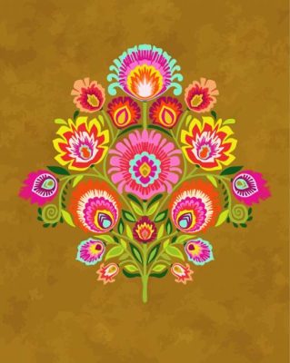 Aesthetic Flowers Illustration paint by numbers