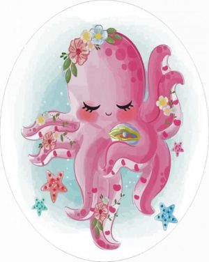 Baby Cute Octopus panels paint by numbers