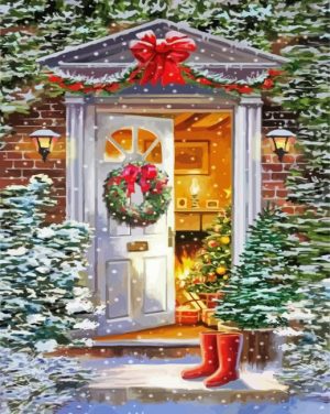 Christmas Door paint by numbers
