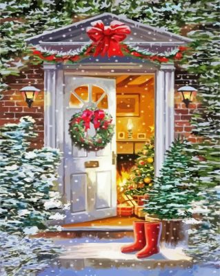 Christmas Door paint by numbers