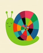 Colorful Snail panels paint by numbers