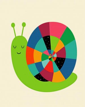Colorful Snail panels paint by numbers