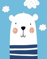 Cute Baby Bear panels paint by numbers
