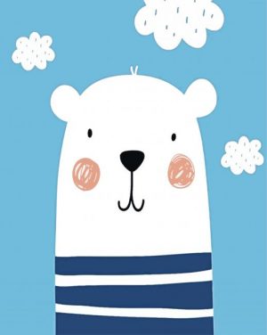 Cute Baby Bear panels paint by numbers