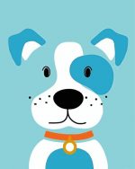 Cute Puppy panels paint by numbers