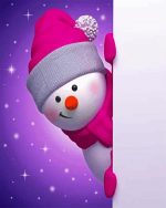 Cute Snowman paint by numbers