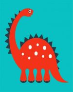 Cute Diplodocus panels paint by numbers