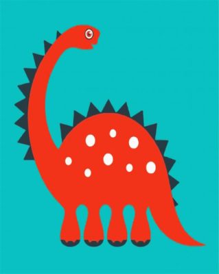 Cute Diplodocus panels paint by numbers