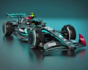 F1 Car Black Livery Paint By Number