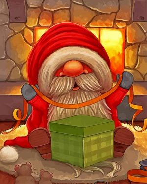 Happy Christmas Gnome paint by numbers