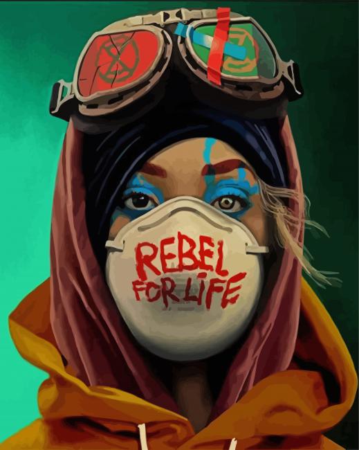 Rebel Girl paint by numbers