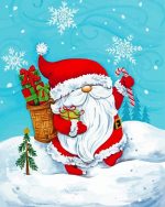 Santa Gnome panels paint by numbers