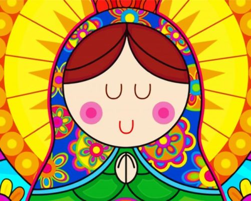 Virgencita Plis Art panels paint by numbers