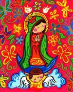 Aesthetic Virgencita Plis Art paint by numbers